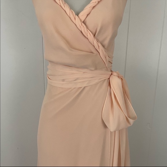 Ceremony Joanna August Peach Parker Braided‎ Strap Wrap Maxi Dress - Picture 4 of 10